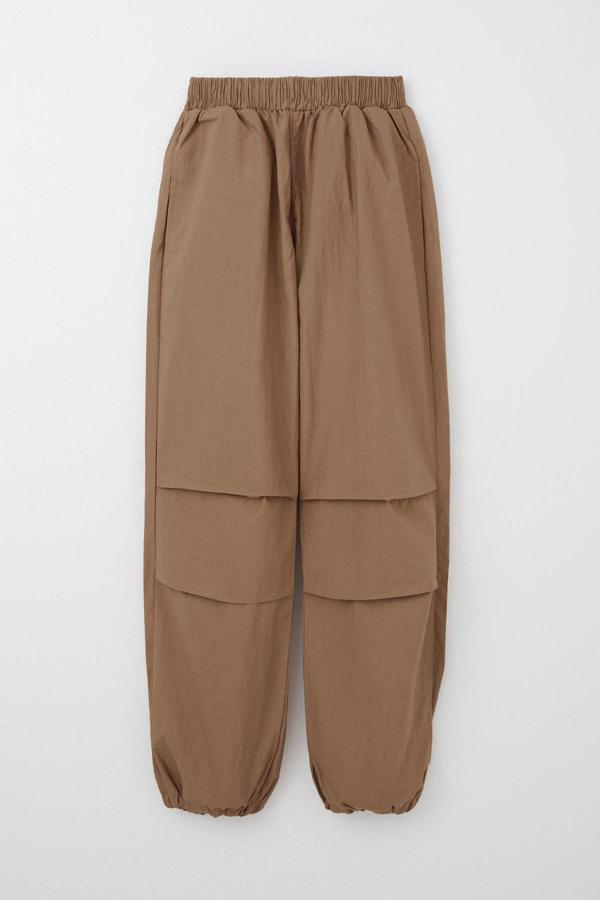 Breeze Kız Çocuk Paraşüt Jogger Paça Pantolon 6-12 Yaş, Kahverengi - Image 1