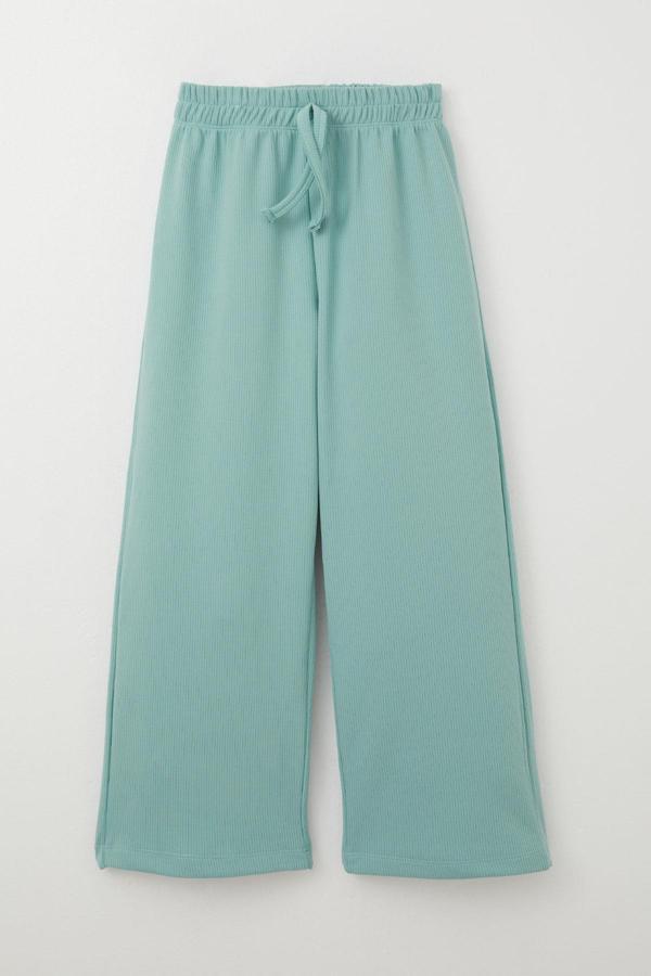 Breeze Kız Çocuk Pantalon Bağcık Aksesuarlı 8-14 Yaş, Su Yeşili - Image 1