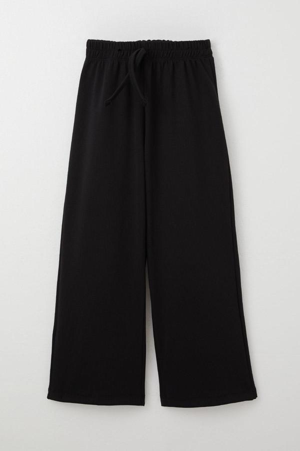 Breeze Kız Çocuk Pantalon Bağcık Aksesuarlı 8-14 Yaş, Siyah - Image 1