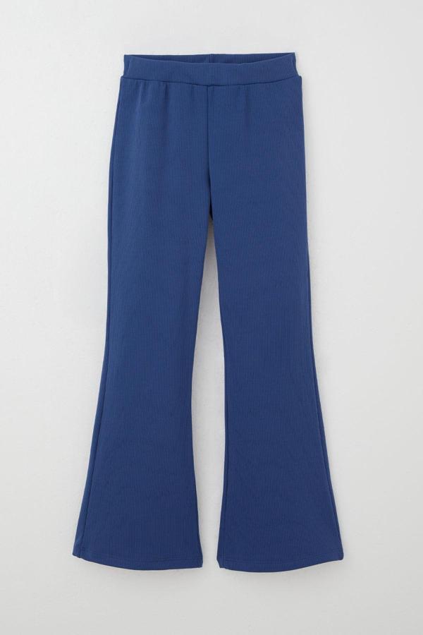 Breeze Kız Çocuk Tayt Basic İspanyol Paça 4-8 Yaş, İndigo - Image 1