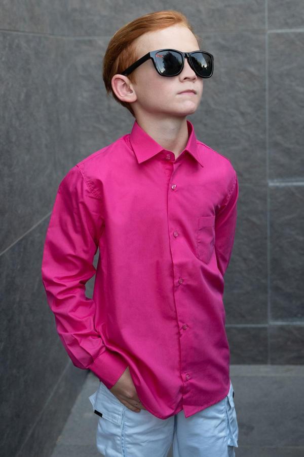Breeze Erkek Çocuk Gömlek Basic 6-10 Yaş, Pembe - Image 1