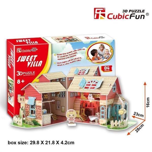 Cubic Fun 3D 84 Parça Puzzle Sevimli Villa Bebek Evi - Image 1