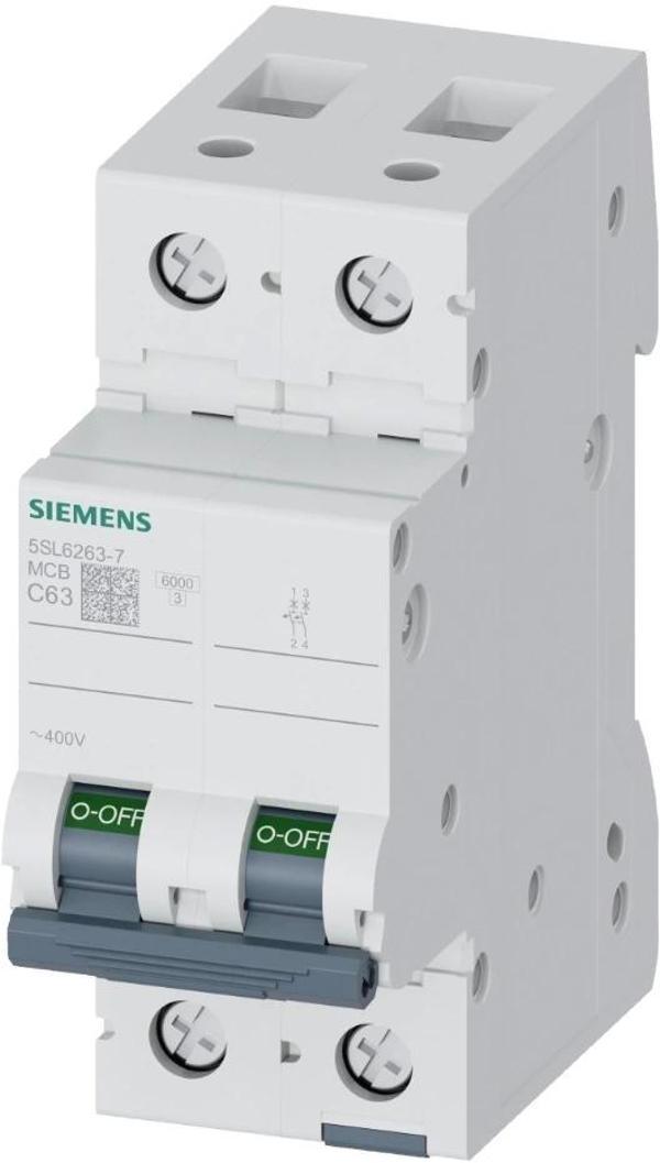 SIEMENS 2x63 A OTOMATİK SİGIRTA C TİP YAVAŞ KARAKTERLİ - Image 1