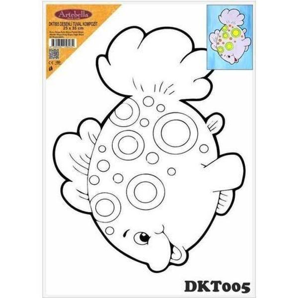 DKT005 desenli tuval kompozit boyama 25x35 cm - Image 1