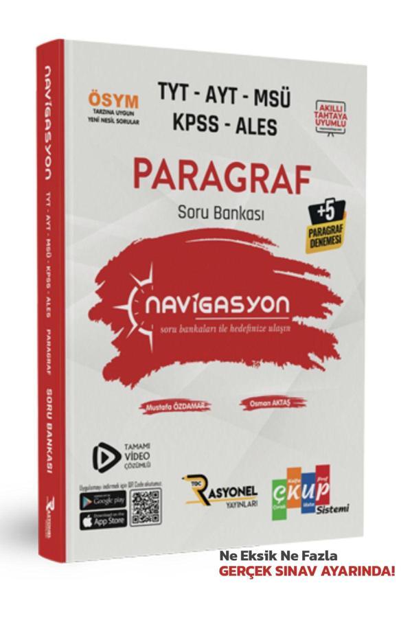 Rasyonel Yayınları Tyt-Ayt-Msü-Kpss-Ales Paragraf Soru Bankası (Yazarlarından Video Çözümlü) - Rasyonel Yayınları - Image 1