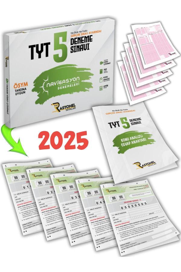 Rasyonel Yayınları 2025 Tyt Tüm Dersler Navigasyon 5'Li Genel Deneme Seti (Ösym Ayarında) - Rasyonel Yayınları - Image 1
