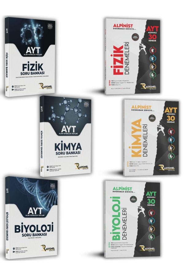 Rasyonel Yayınları Ayt Fizik-Kimya-Biyoloji Soru Bankaları- Fizik-Kimya-Biyoloji Aşamalı Deneme Setleri (Ösym Ayarında) - Rasyonel Yayınları - Image 1