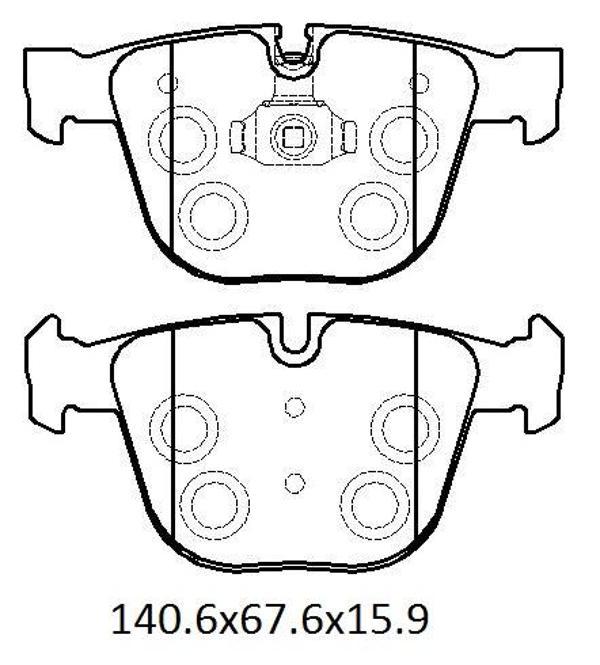 Bmw X5 E70 07/13 Arka Fren Balatası (Kablosuz)(di̇sk)(140.6x67.6x15.9)(bramax)  - Image 1