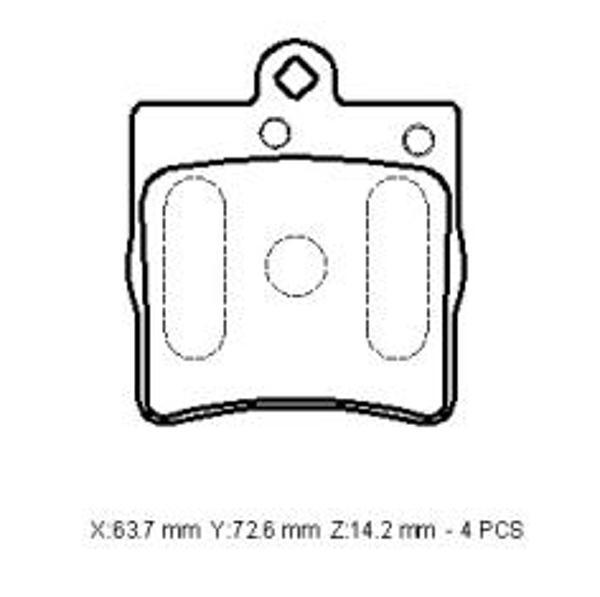 Mercedes E Class W210 96/99 Arka Fren Balatası (Kablosuz)(di̇sk)(63,7x72.6x14,2) (Bramax)  - Image 1