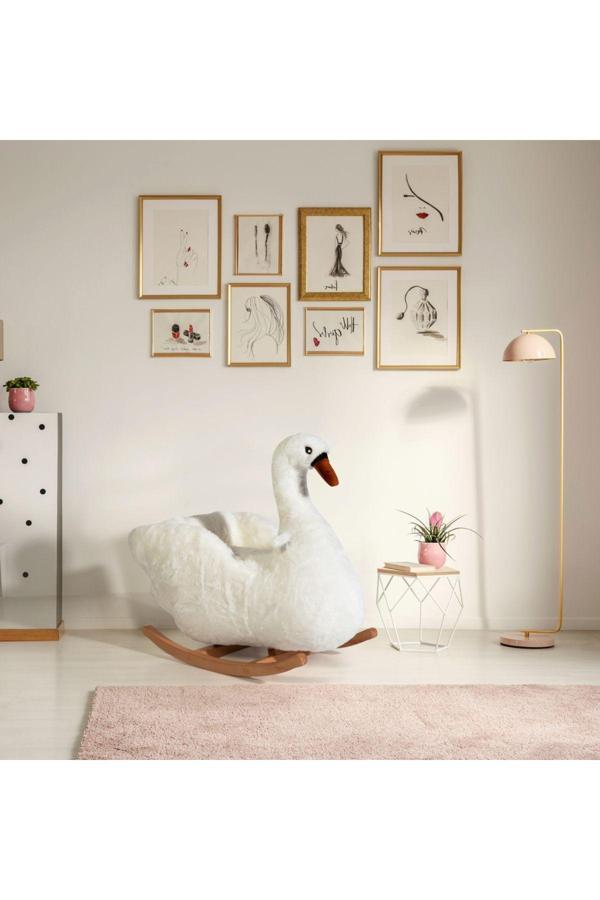 Mode Sallanır Kuğu Peluş Kumaş (Dairenize Teslim) - Image 1