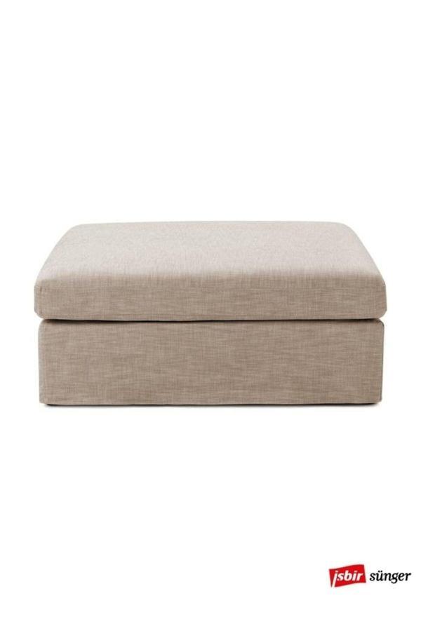 Mode Siesta Pro Kuş Tüyü Puf 11 Kahverengi Keten Kumaş Işbir Sünger (DAİRENİZE TESLİM) - Image 1
