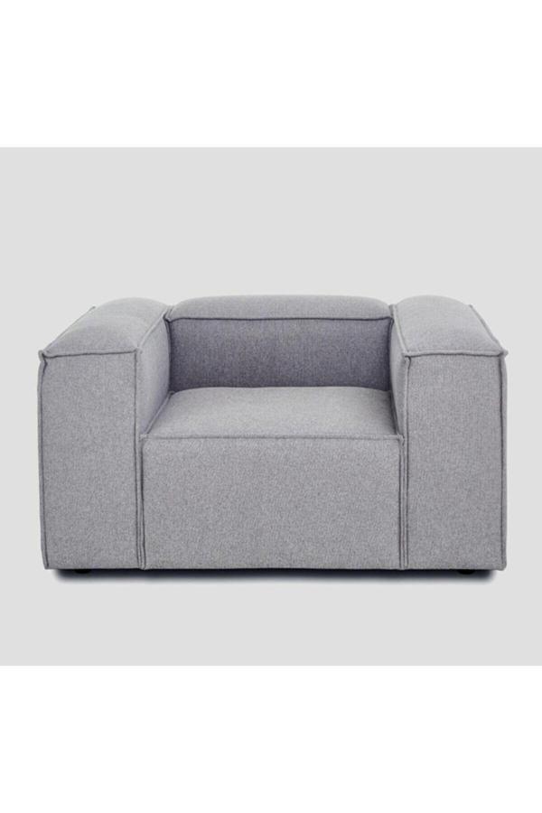 Mode Soft Berjer 19 Gri Keten Kumaş Işbir Sünger (DAİRENİZE TESLİM) - Image 1