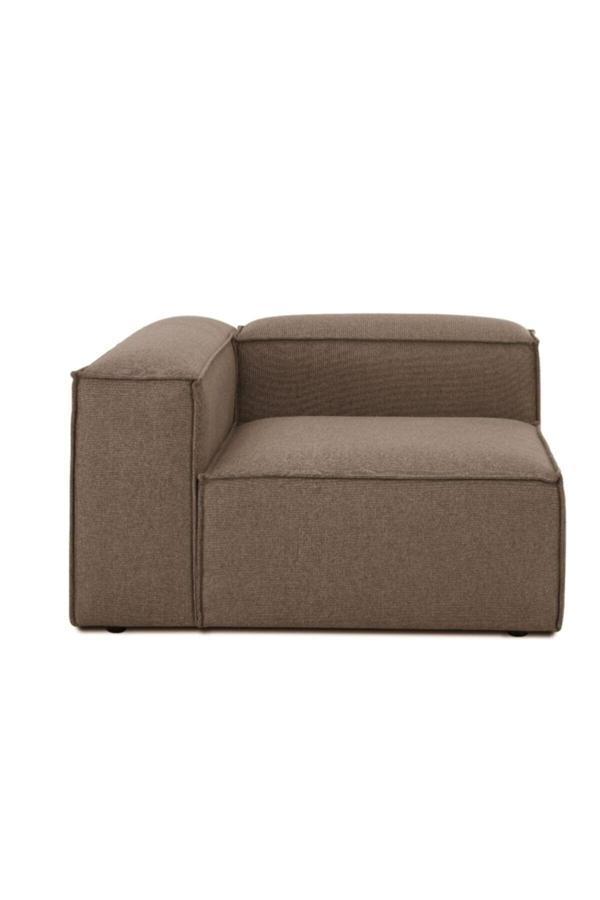 Mode Soft Tek Modül Köşe Berjer Kahverengi Keten Kumaş (dairenize Teslim) - Image 1