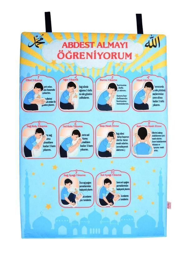 ABDEST ALMAYI ÖĞRENİYORUM PANOSU (CIRTCIRTLI) - Image 1