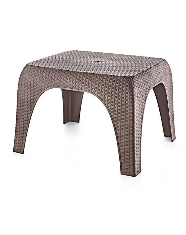 Omnipazar SY-2590 Hasır Model Sehpa Bahçe Sehpası Kahverengi - Image 1