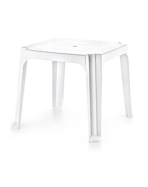 Omnipazar SY-2588 Beyaz Kare Plastik Sehpa Bahçe Sehpası - Image 1