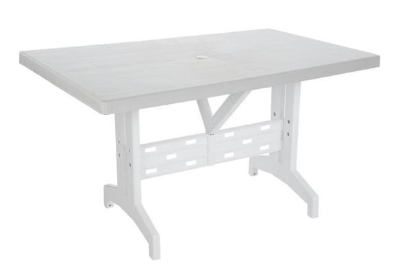 Omnipazar SY-2575 Beyaz Dikdörtgen Plastik Masa 70x120cm  - Image 1