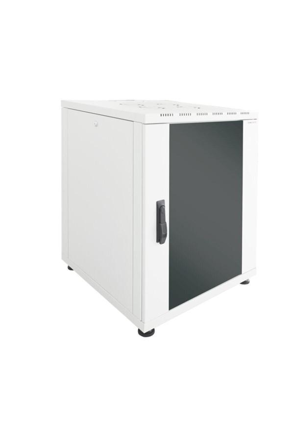 Canovate 22U 600x600mm 19'' Dikili Tip Network Rack Kabinet Gri Flatpack 2 Yıl Üretici Garantili - Image 1