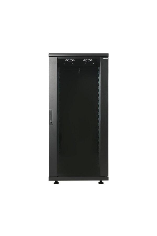 Canovate 18U 600x650mm 19'' Dikili Tip Network Rack Kabinet Siyah Flatpack 2 Yıl Üretici Garantili - Image 1