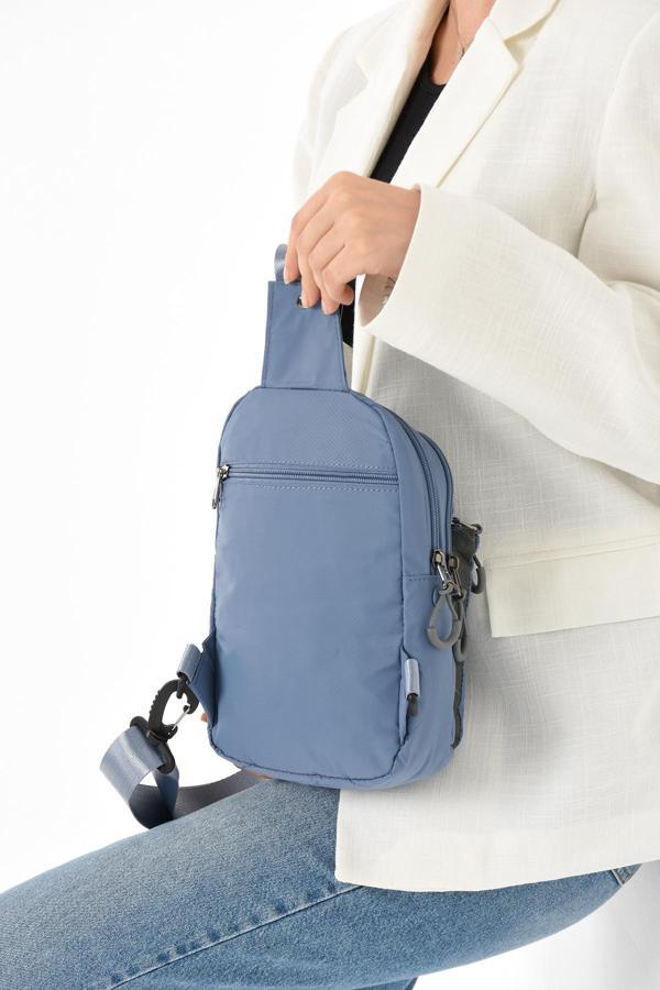 Unisex Kırinkıl Kumaş Suya Dayanıklı Çok Bölmeli Body Bag - Image 1