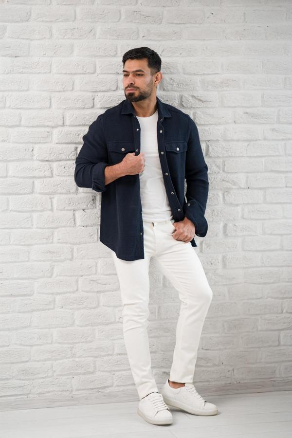 Paul Martin Çıtcıtlı Kapak Cepli Örgülü Rahat Kesim Gömlek - Image 1