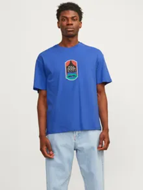Jack&Jones Erkek Sırt Baskılı Oversize T-shirt - 12256930 - Image 1