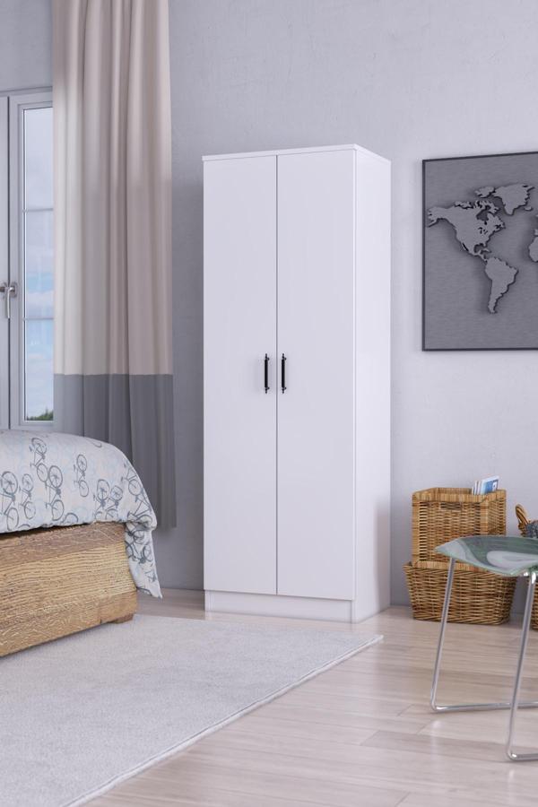 Abete Mobilya 2 Kapılı Gardırop / Beyaz - Image 1