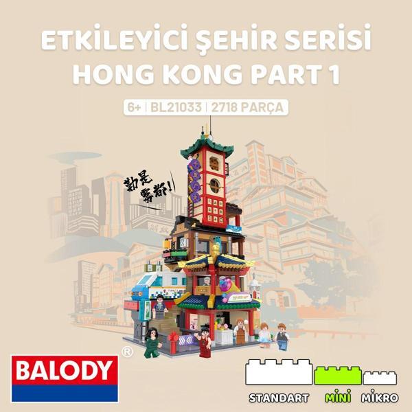 Balody Etkileyici Şehir Serisi – Hong Kong Part 1 (BL21033) – Mini Blok Yapı Oyuncakları Seti - Image 1