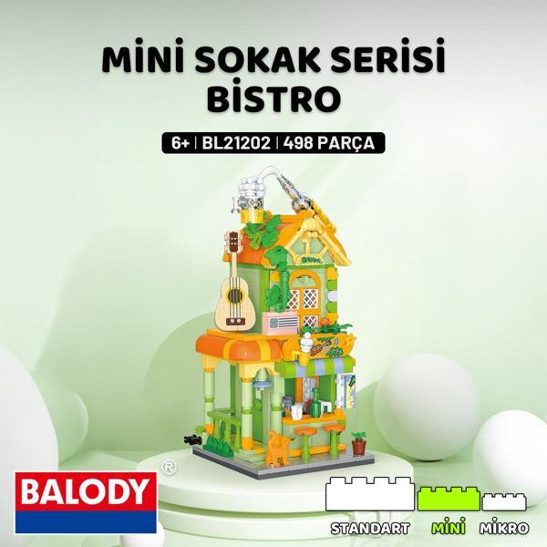 Balody Mini Sokak Serisi – Bistro (BL21202) – Mini Blok Yapı Oyuncakları Seti - Image 1