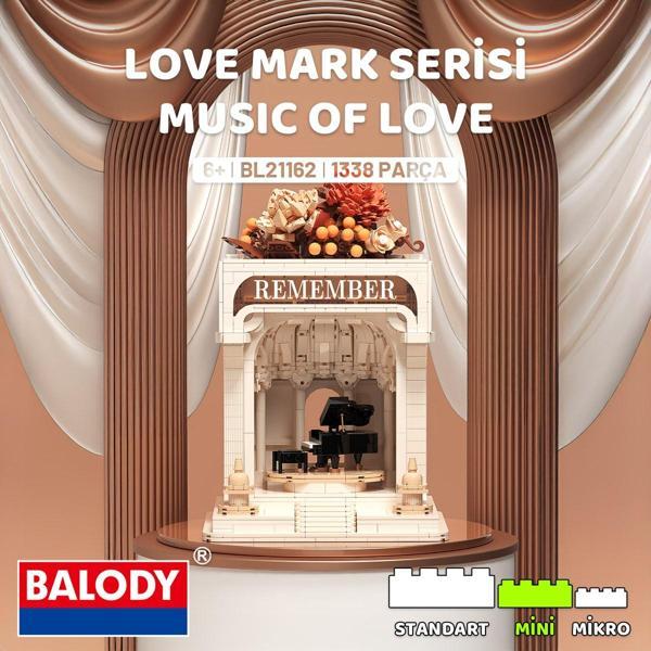 Balody Music of Love – Love Mark Serisi (BL21162) – Mini Blok Yapı Oyuncakları Seti - Image 1