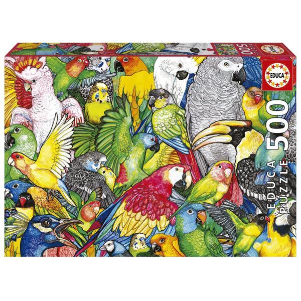 500 Parça Papağanlar / Parrots Puzzle - 19547 - Image 1