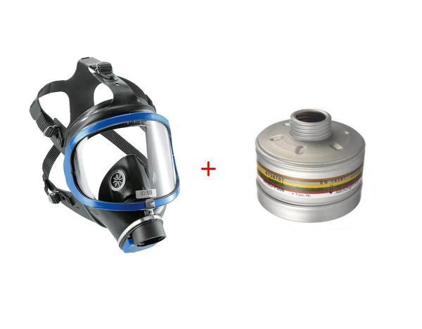 Drager 6300 Tam Yüz Gaz Maskesi+Drager A2B2E2K2HgP3 R D (KBRN FİLTRE) Filtre - Image 1