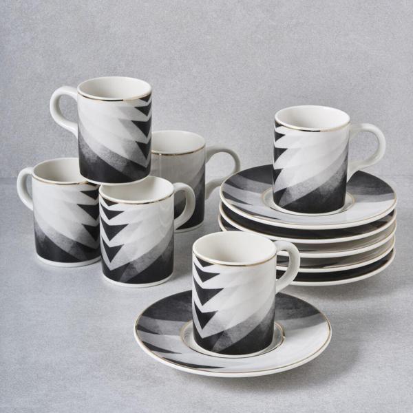 Güral Porselen Camelia 12 Parça 6 Kişilik Kahve Fincan Takımı 5599 - Image 1
