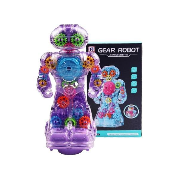 Sesli ve Işıklı 360 Derece Dönen Oyuncak Robot - Image 1