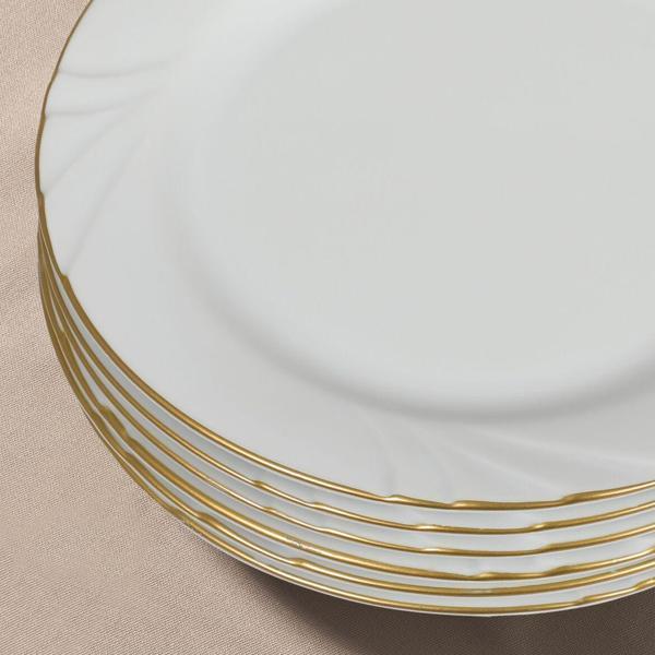 GÜRAL PORSELEN Soprano 6 Parça 20 Cm Pasta Tabağı Mat Gold - Image 1