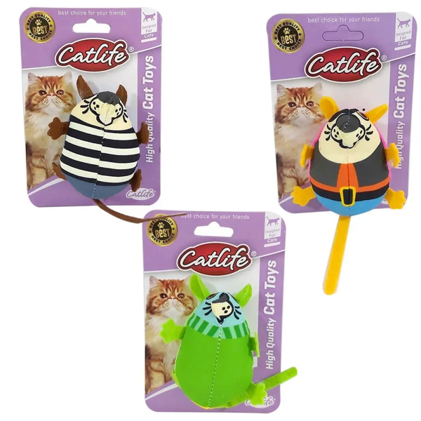 Sevimli Kumaş Fare Kedi Oyuncağı 17 cm Çeşitli Renklerde - Image 1