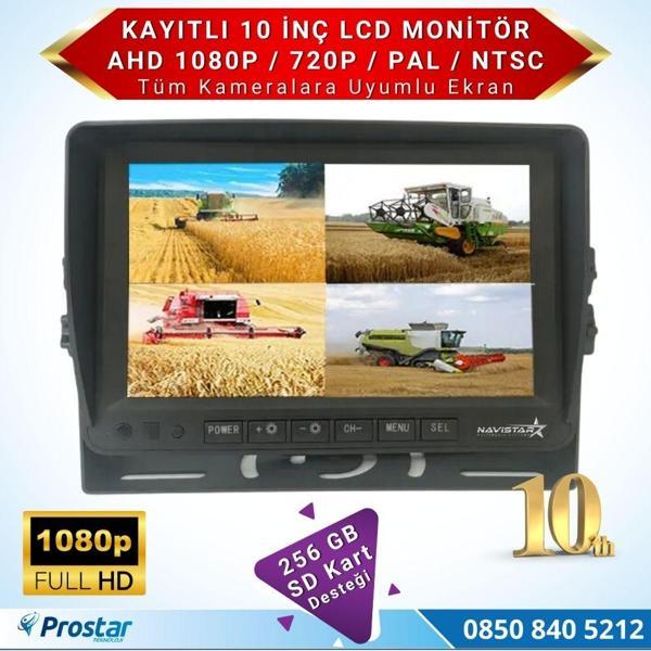 10 inç Dörde Bölünebilir Kayıtlı 256 Gb Destekli Monitör Tüm Araçlara Uyumlu - Image 1