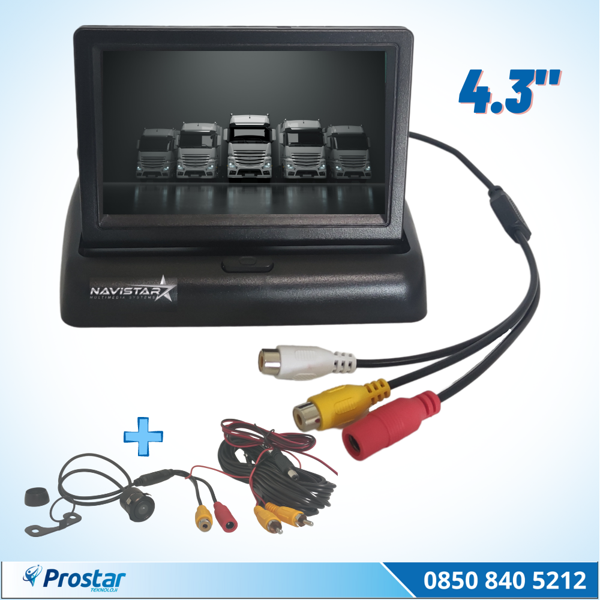 4.5 Inç Tft Lcd Araç Monitör Ekran + 1 Adet Geri Görüş Kamerası Dahil Set - Image 1