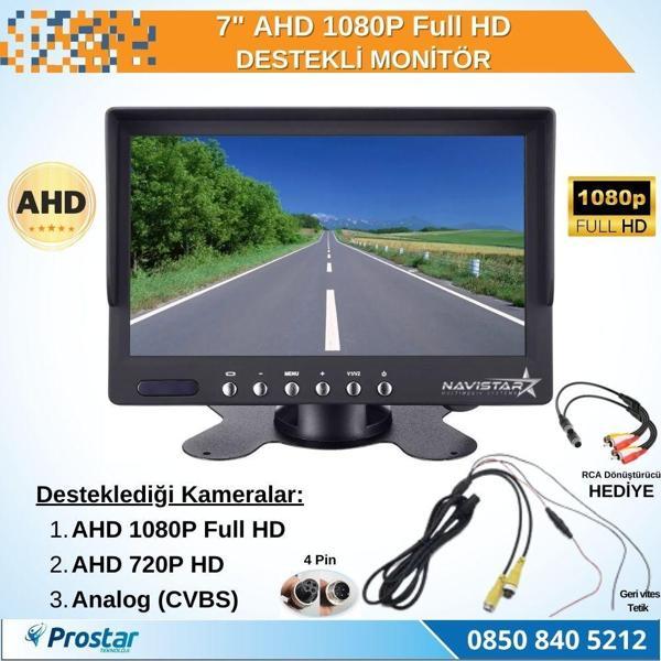 7 inç Ahd 1080P Full Hd Iki Kamera Girişli Monitör - Image 1