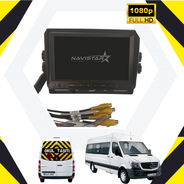 Servis Araçları Için 7 Inç Dörde Bölünebilir Kayıtlı 256 Gb Destekli Ekran - Image 1