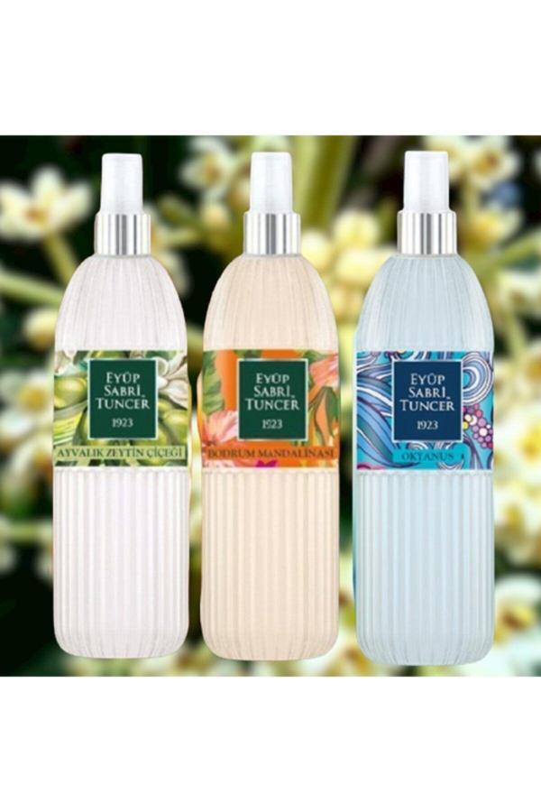 150 Ml Sprey Pet Şişe Ayvalık Zeytin Çiçeği+Bodrum Mandalinası+Okyanus Kolonyası - Image 1
