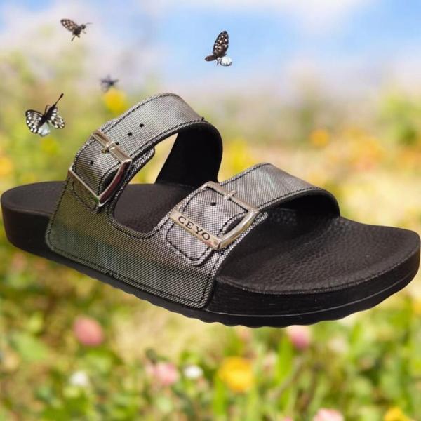 CEYO BAHAMA-18 ORTOPEDİK ÇİFT TOKALI KADIN TERLİK - Image 1