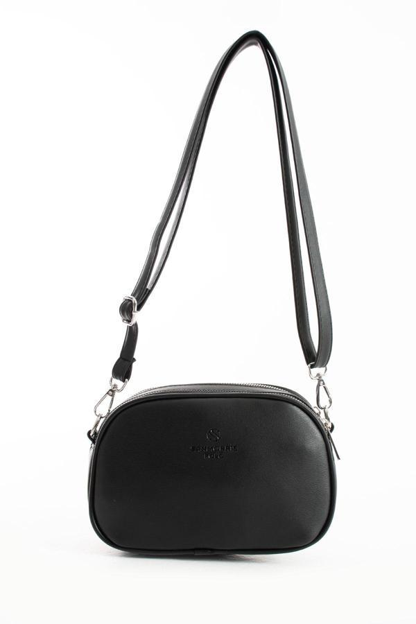 Kadın Suni Deri Ayarlanabilir Çapraz Askılı 2 Gözlü Omuz Çantası - Image 1