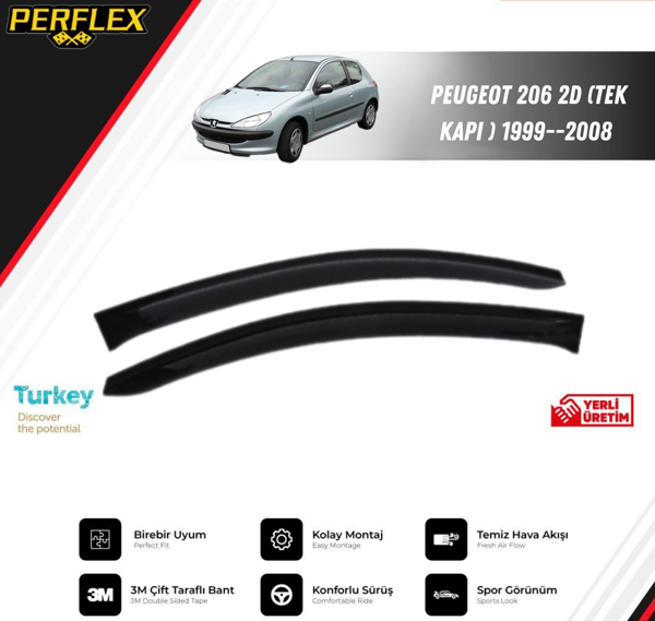 CAM RÜZGARLIĞI V2 DÜZ PEUGEOT 206 2D (TEK KAPI) 1999--2008 - Image 1