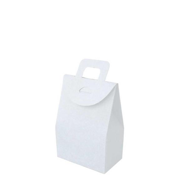 Kına Ve Çerez Çantası Karton DÜZ 7.5X11X4  CM (20 Adet)  Beyaz - Image 1