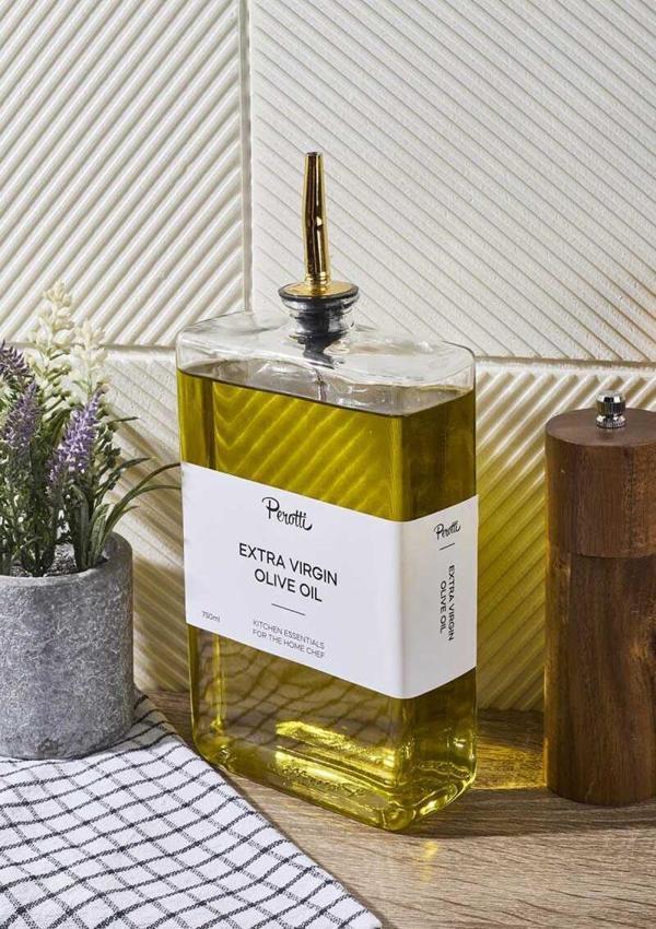 Cam Yağdanlık - Sosluk, Sirkelik - Gold Başlık - 750 ML - Image 1