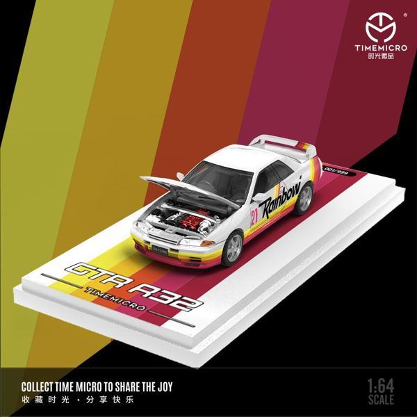 TimeMicro 1:64 Nissan GTR R32 Rainbow No. 21 Race Car - Image 1