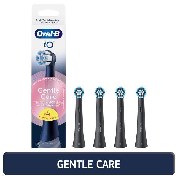 Oral-B iO Gentle Care Siyah Diş Fırçası Yedek Başlığı 4 Adet - Image 1