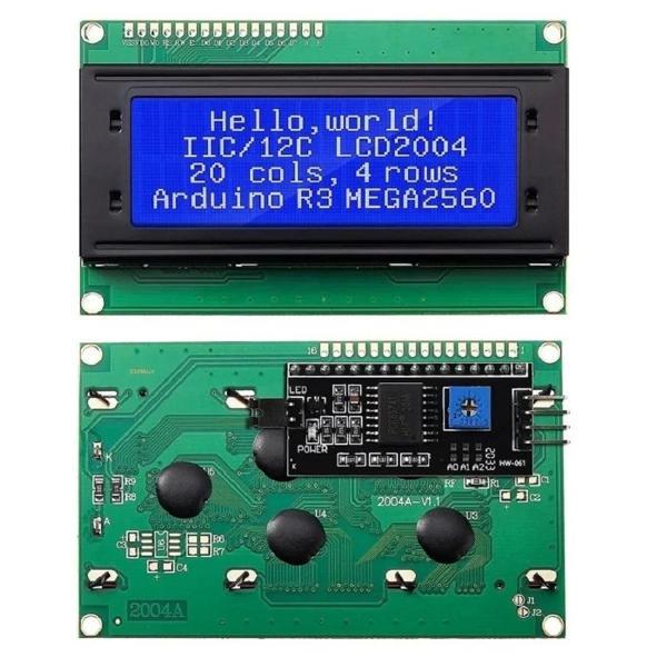 20x4 Mavi Lcd Iıc/ı2c Ekran Arayüz Modülü Birlikte Set - Image 1