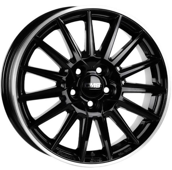 CMS-1264-09 6.0x15" -5x100 ET45 58.1 Diamond Rim Black Gloss Jant (4 Adet) - Image 1